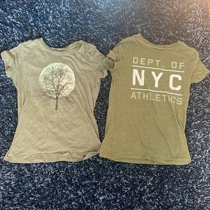 SOLD TWO green tshirts